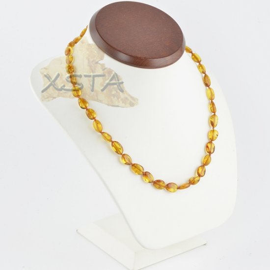 Baltic amber necklace cognac